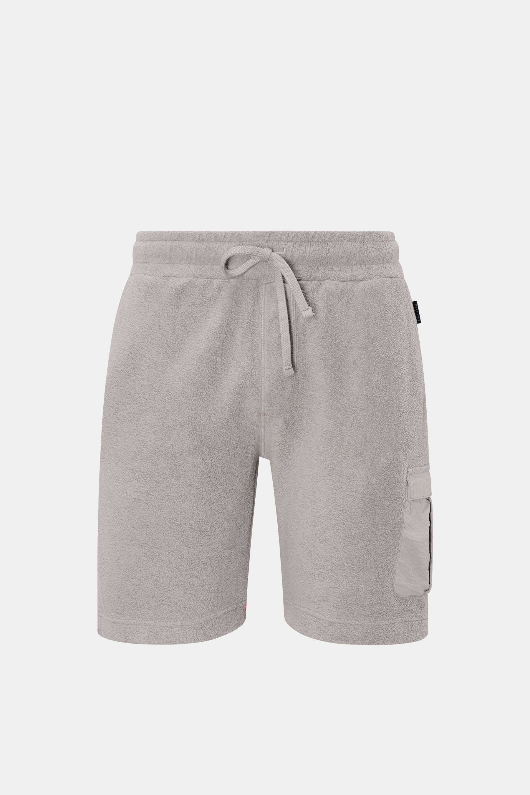 04651/ A trip in a bag Fleece-Cargo-Shorts 'Oyster' grau