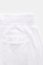 04651/ A trip in a bag Frottee-Shorts 'Terry' weiß, Rückansicht, elastischer Bund, Leistentasche, weicher reiner Baumwollstoff, Regular Fit.
