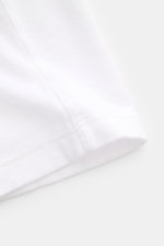 Nahaufnahme der weißen 04651/ A trip in a bag Frottee-Shorts 'Terry' aus weichem Baumwoll-Frottee, Regular Fit, elastischer Bund.