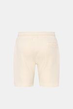 04651/ A trip in a bag Sweat-Shorts 'CL' creme, Rückansicht, Bio-Baumwolle, Leinen, elastischer Bund, Taschen, weicher Griff, Regular Fit, Tunnelzug.