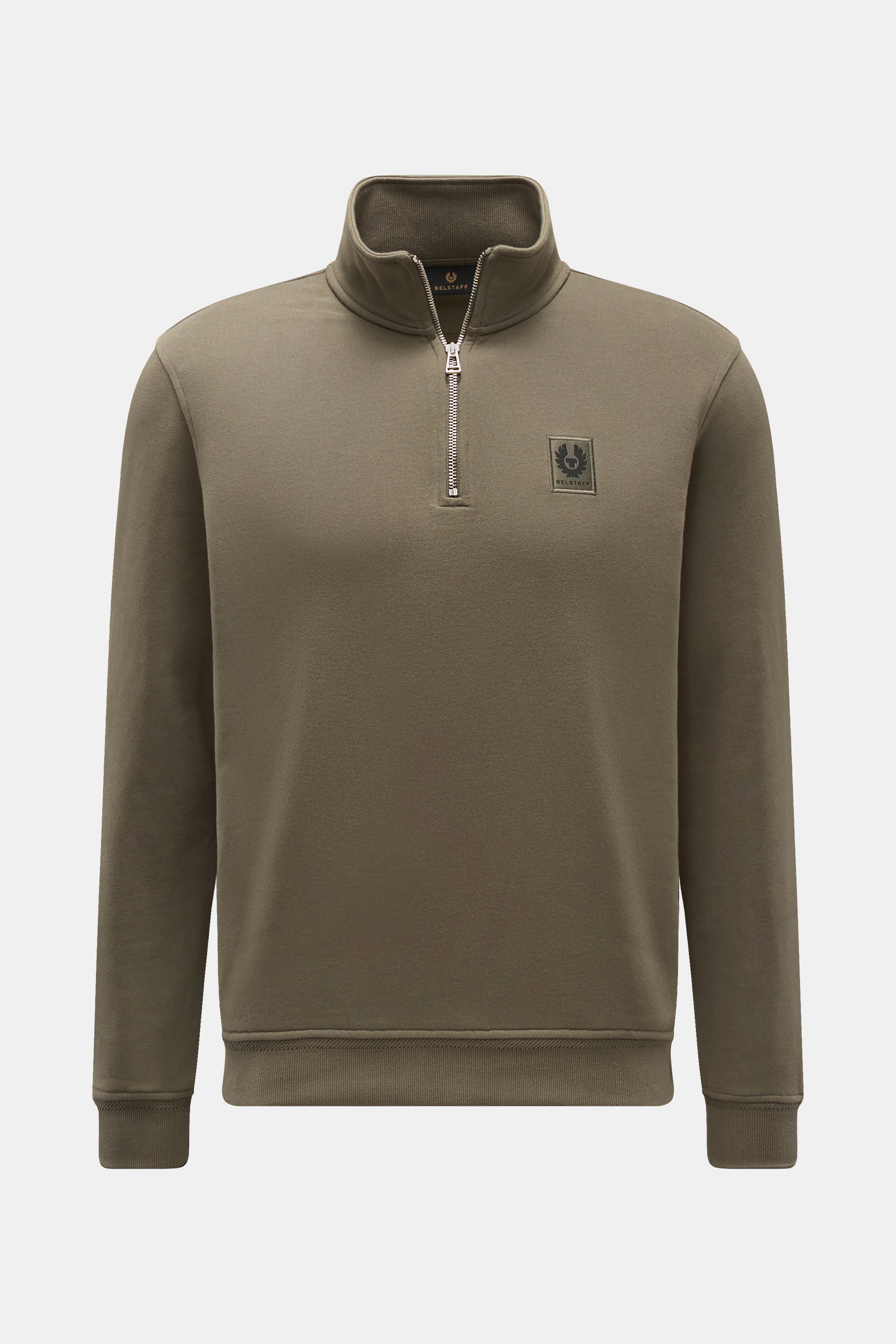 Belstaff Sweat-Troyer 'Quarter Zip' oliv