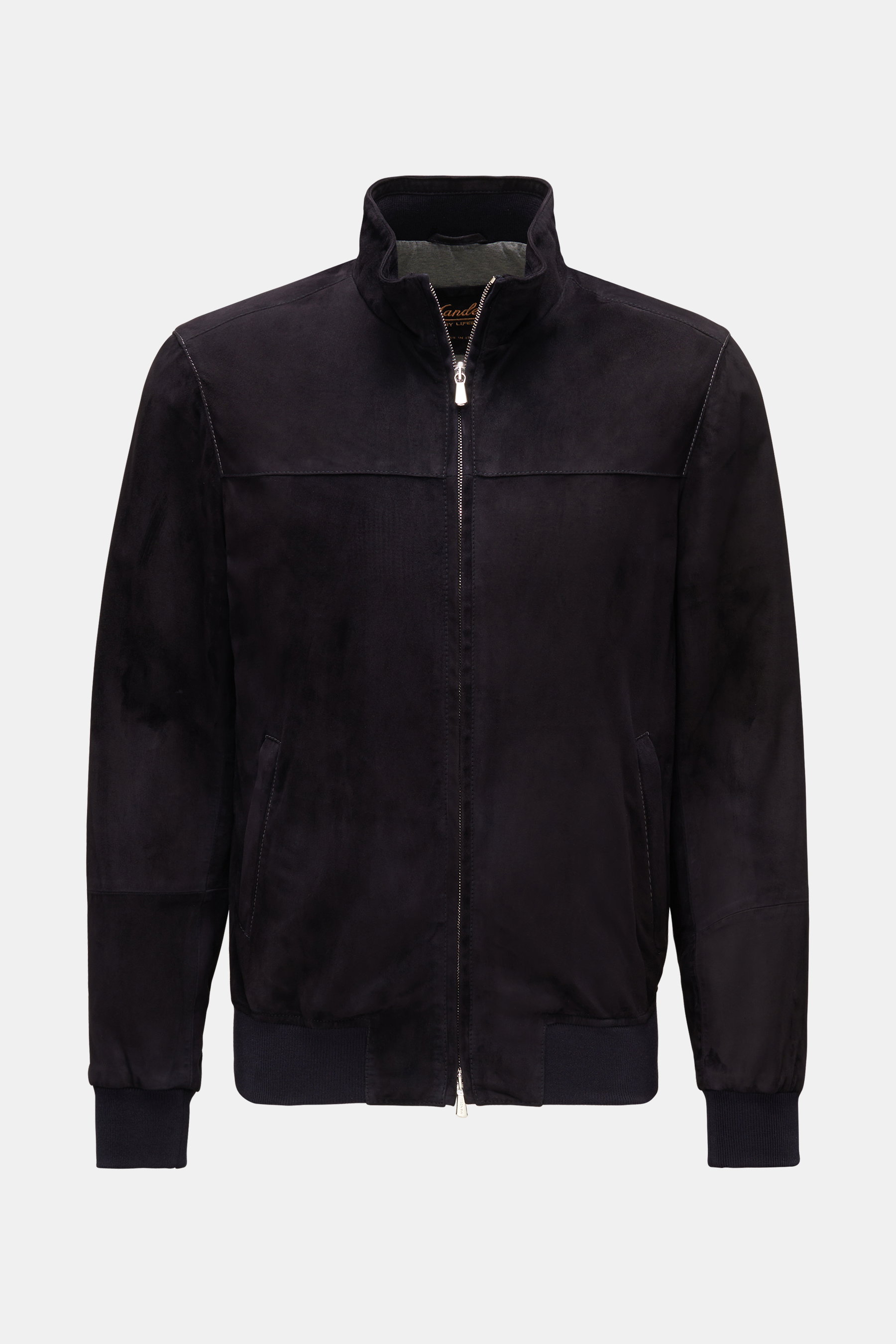 Mandelli Veloursleder-Blouson navy