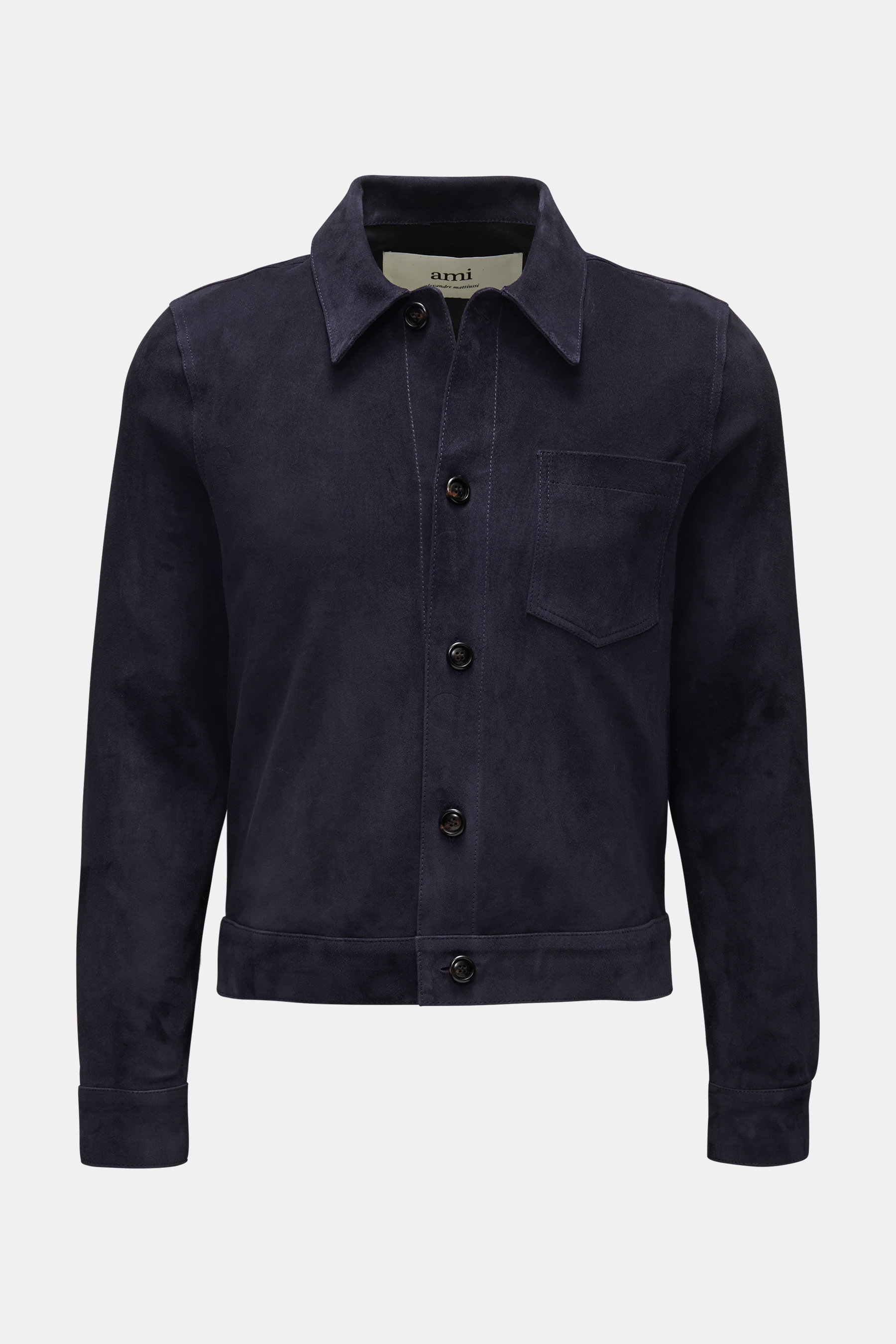Ami Paris Velourslederjacke navy