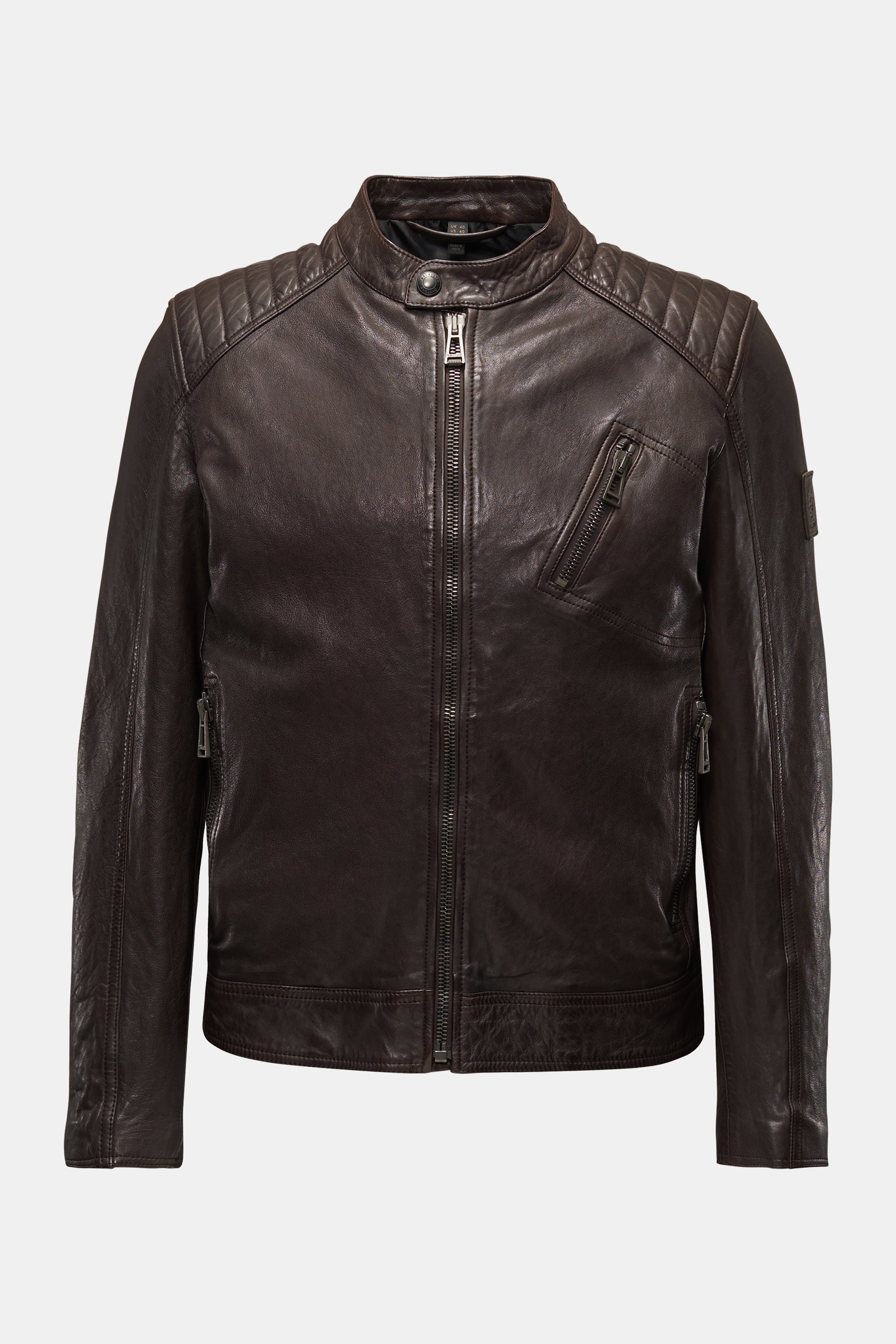 Belstaff Lederjacke 'V Racer' dunkelbraun