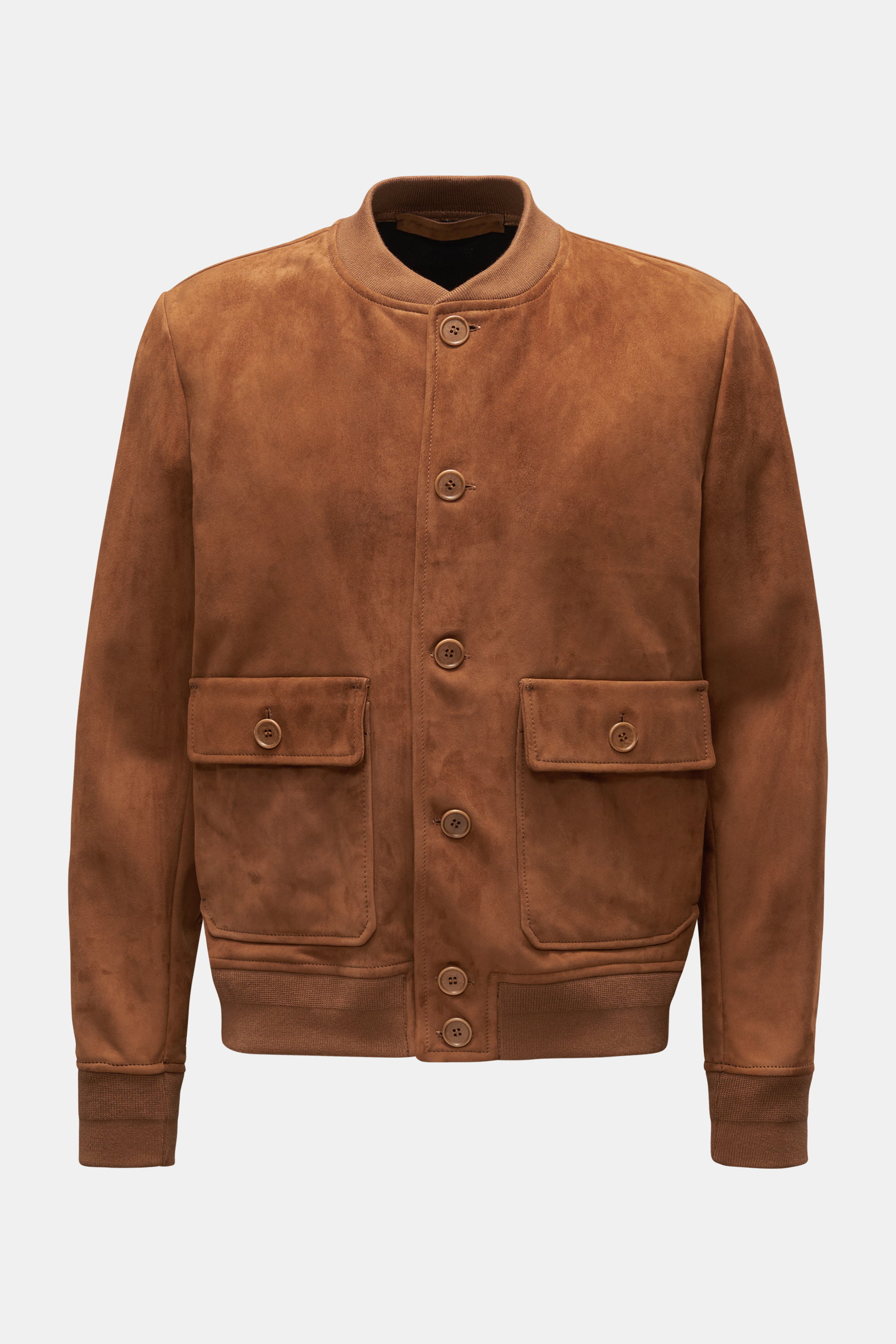 Salvatore Santoro Veloursleder-Blouson hellbraun