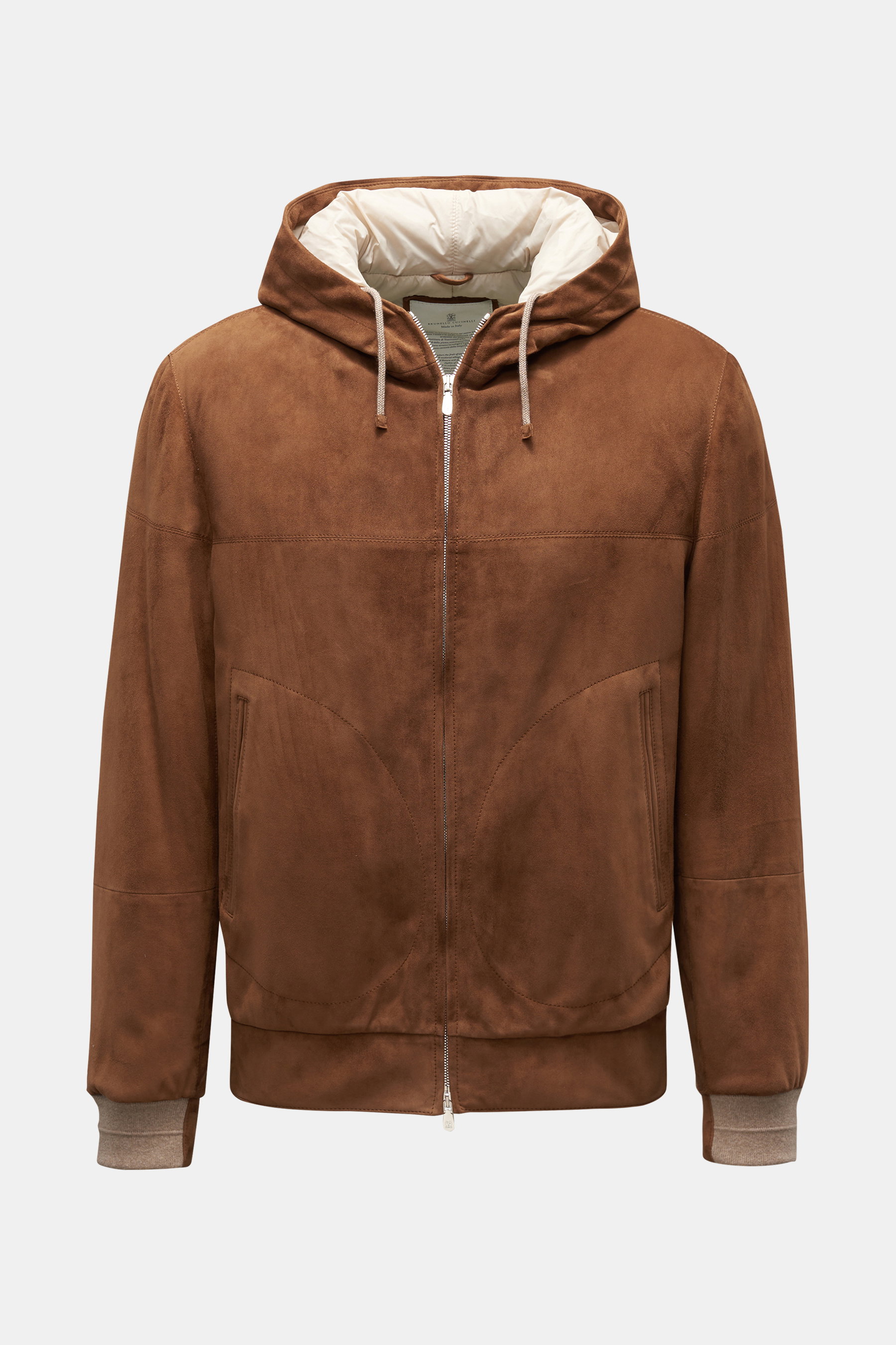 Brunello Cucinelli Velourslederblouson braun