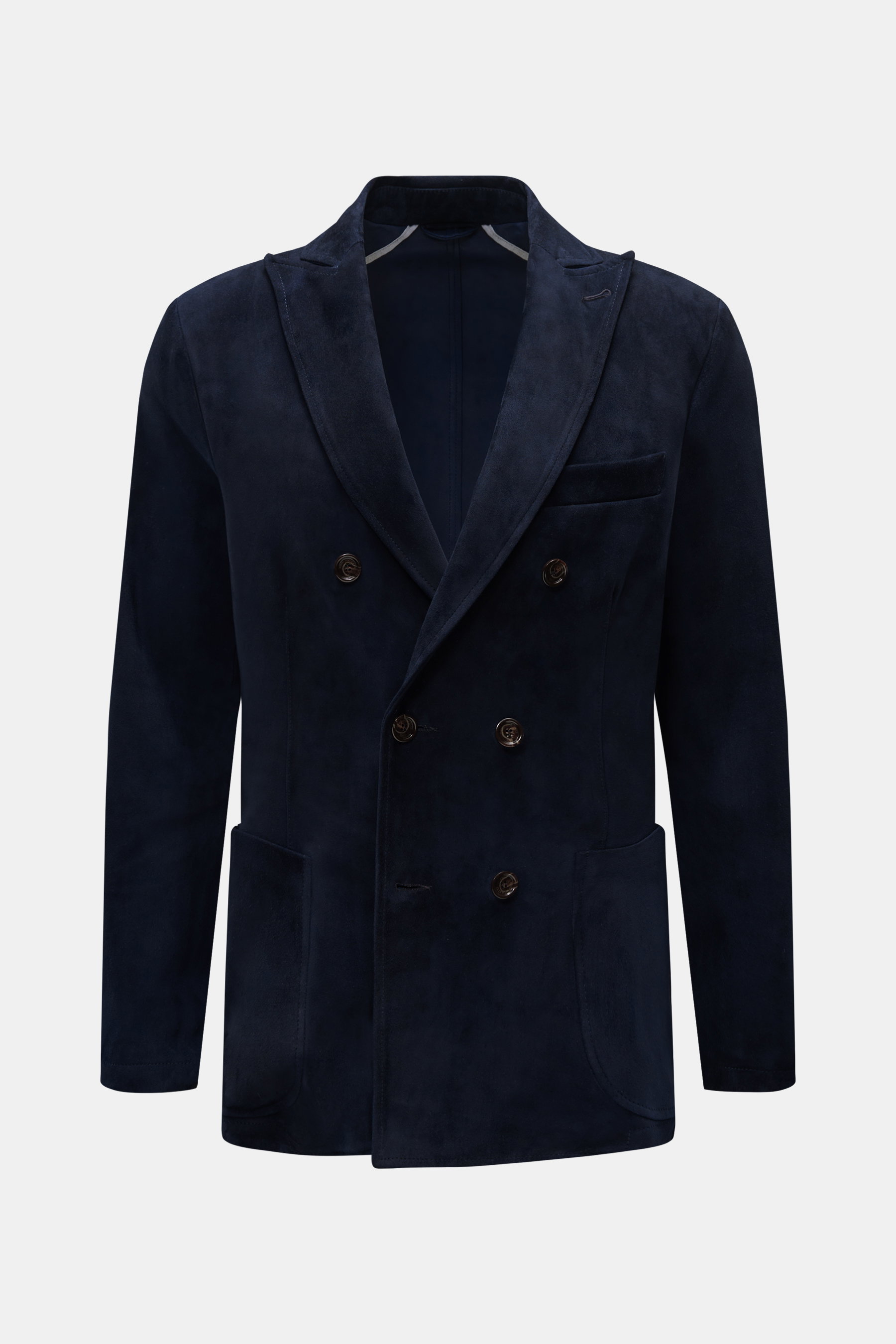 Eddy Monetti Veloursleder-Sakko navy