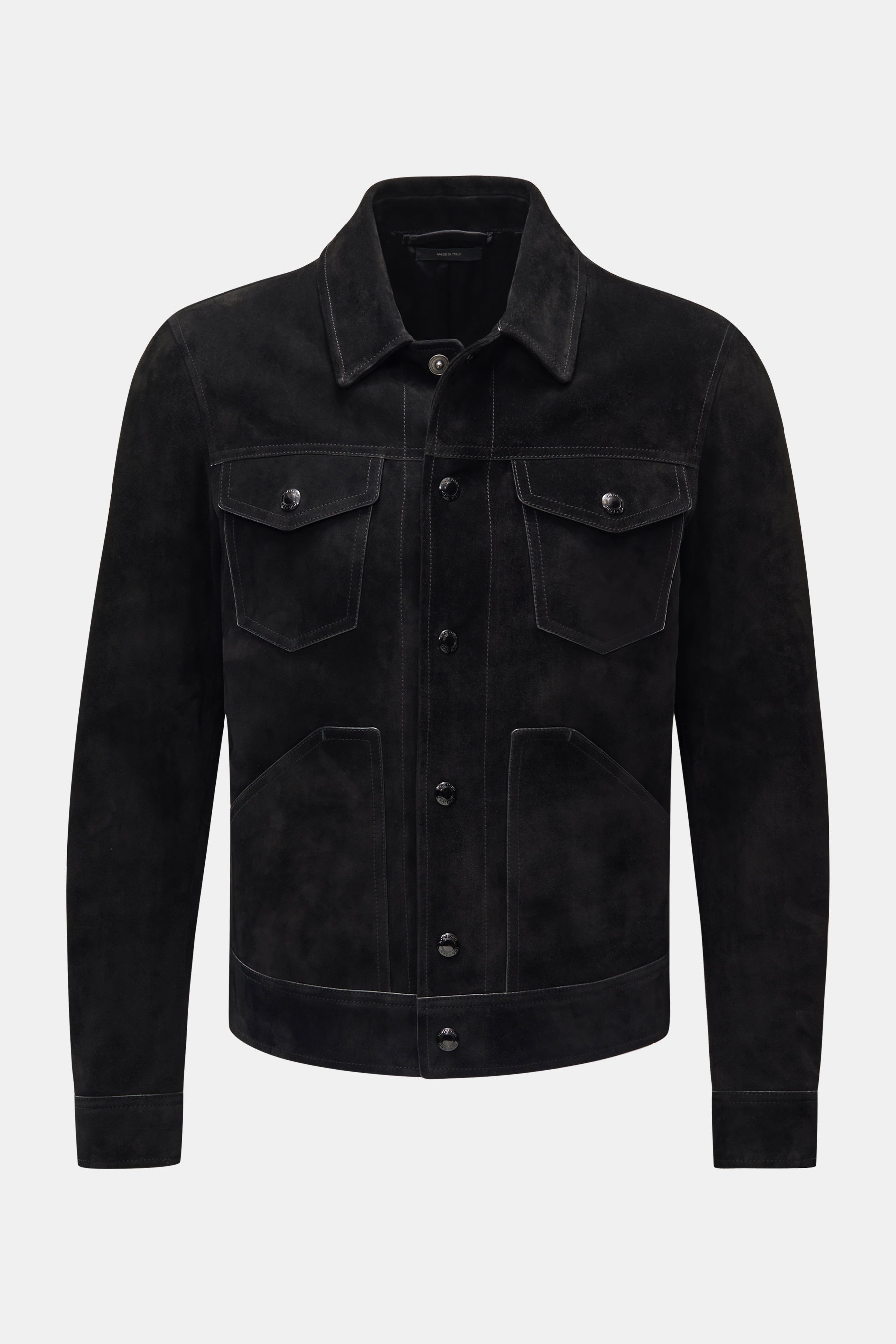 Tom Ford Velourslederjacke schwarz