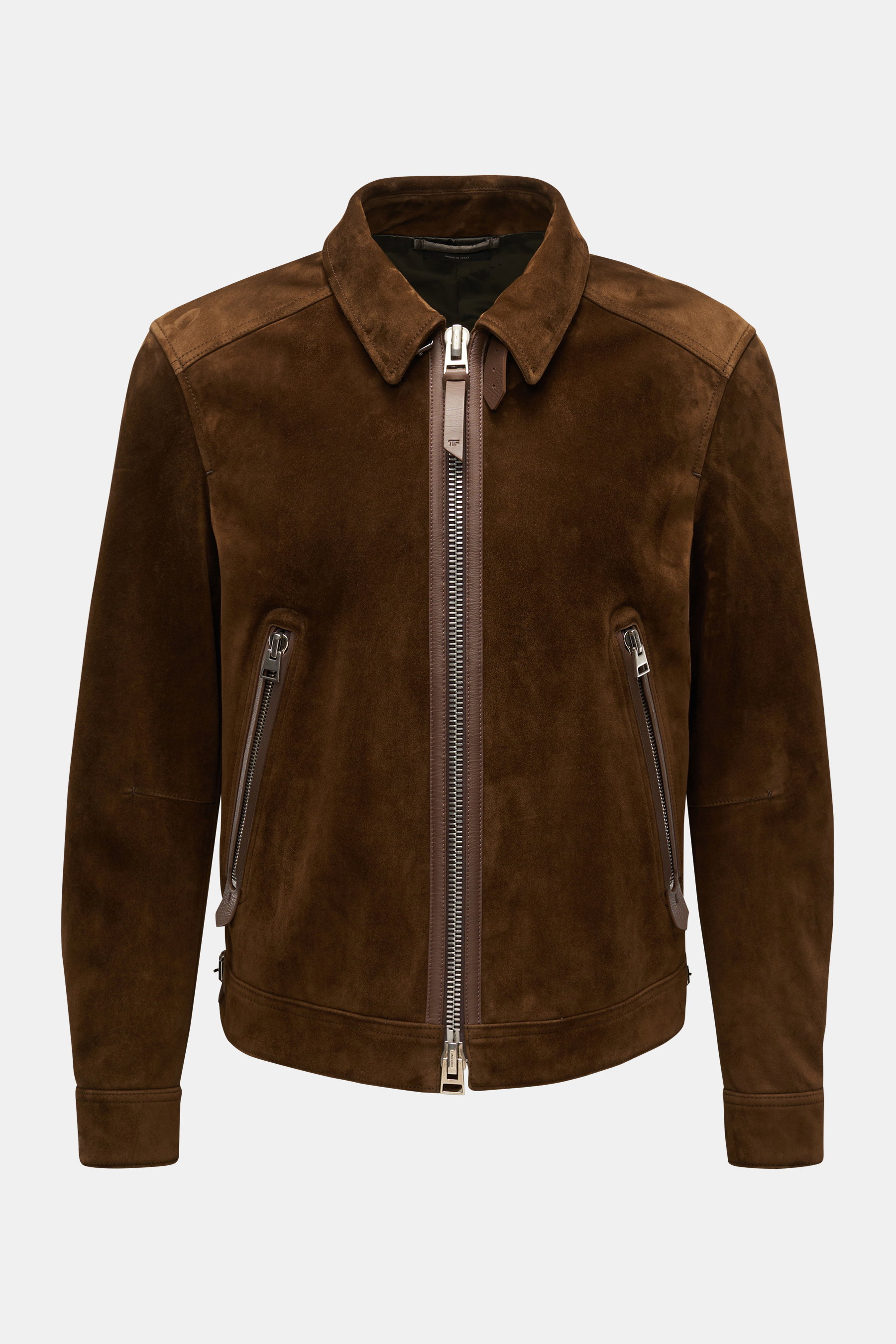 Tom Ford Velourslederjacke braun