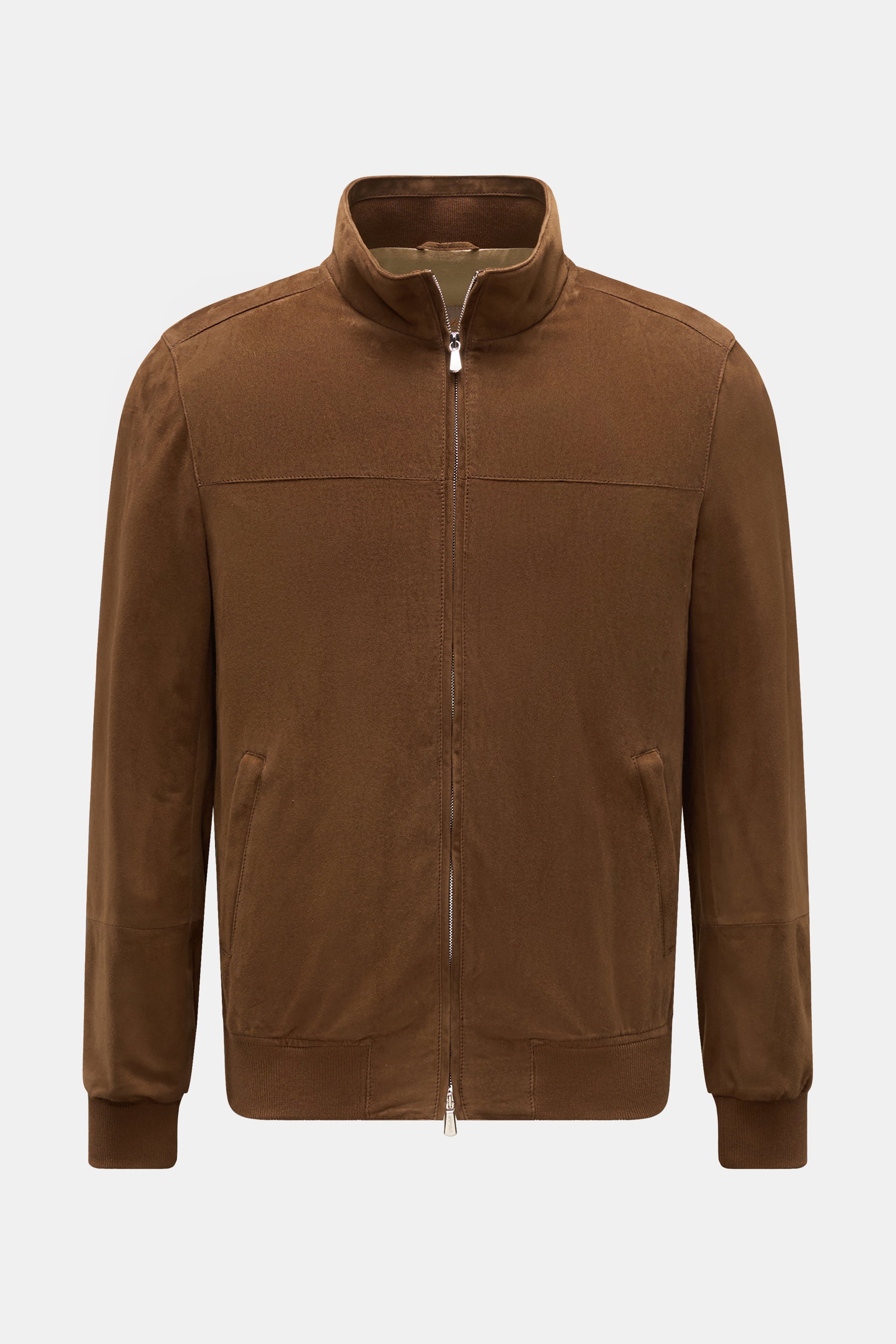 Mandelli Veloursleder-Blouson braun
