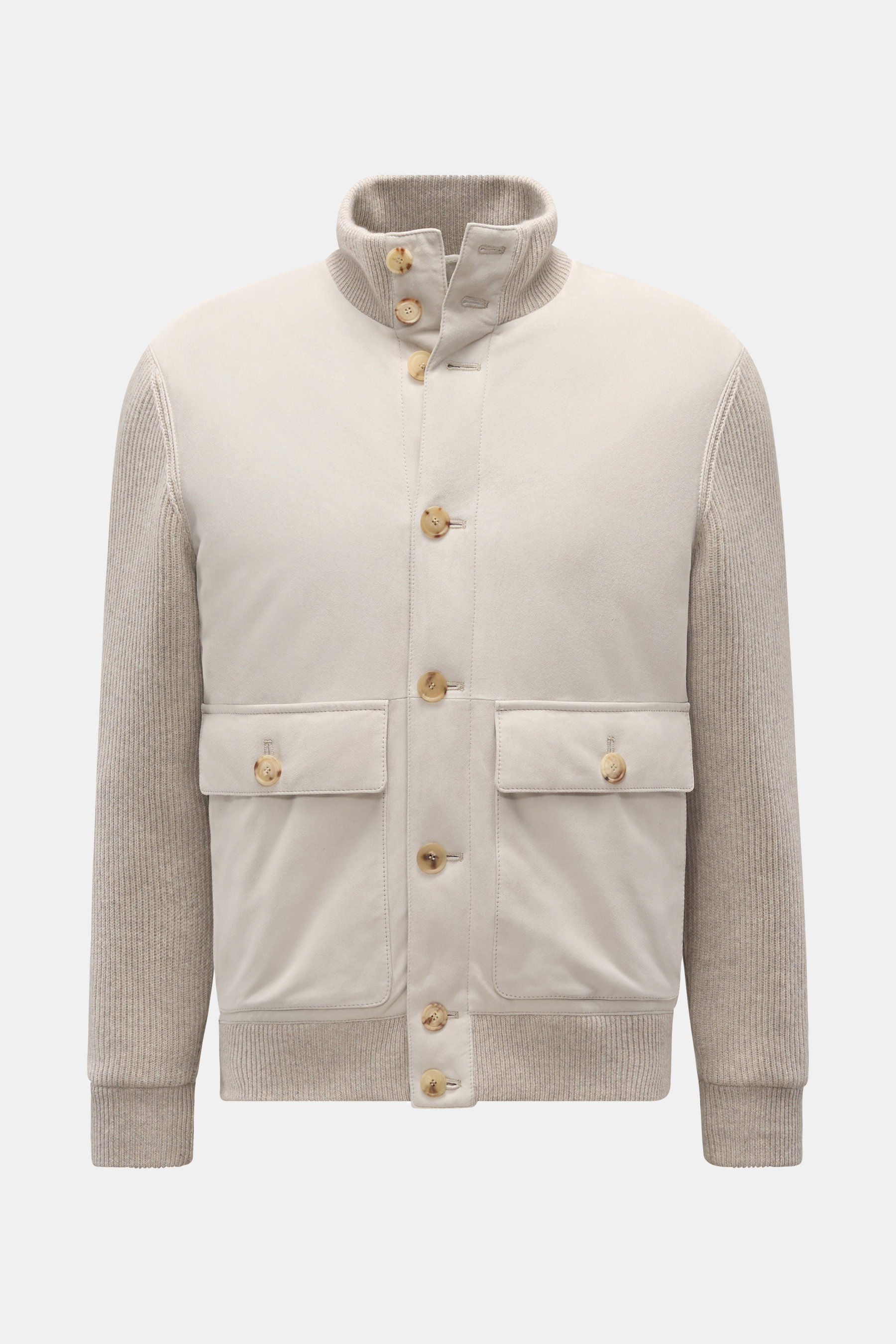 Brunello Cucinelli Cashmere Strickblouson sand