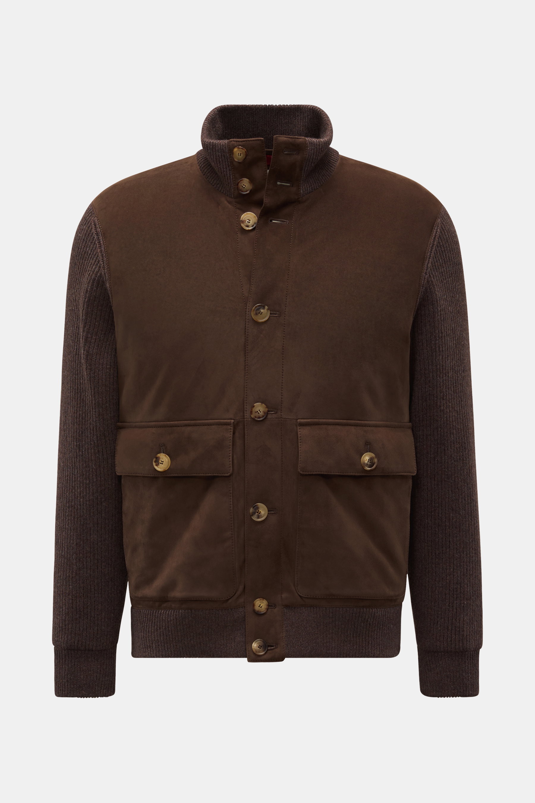 Brunello Cucinelli Cashmere Strickblouson braun