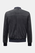 Arma Veloursleder-Blouson 'Didier' dark navy, Rückansicht, Slim Fit aus feinem Ziegenvelours mit elastischen Rippbündchen und tonalem Innenfutter.