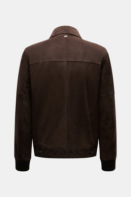 Windsor Velourslederjacke 'Manfredo' dunkelbraun