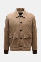 Windsor Velourslederjacke 'Manfredo' taupe