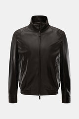 Emporio Armani Dark Brown Leather Blouson