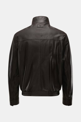 Emporio Armani Dark Brown Leather Blouson
