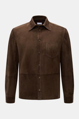 Brunello Cucinelli Velourslederjacke braun