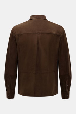 Brunello Cucinelli Velourslederjacke braun