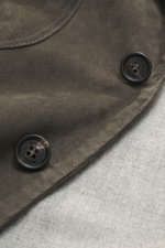 Close-up front view of Rifugio Suede Blazer Dark Grey showing supple suede leather, soft texture, buttons, and fine stitching.

Description: <p>RIFUGIO combines style with safari elements in this luxurious jacket made of supple suede leather blazer design