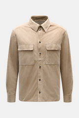 Agnona Veloursleder-Overshirt beige