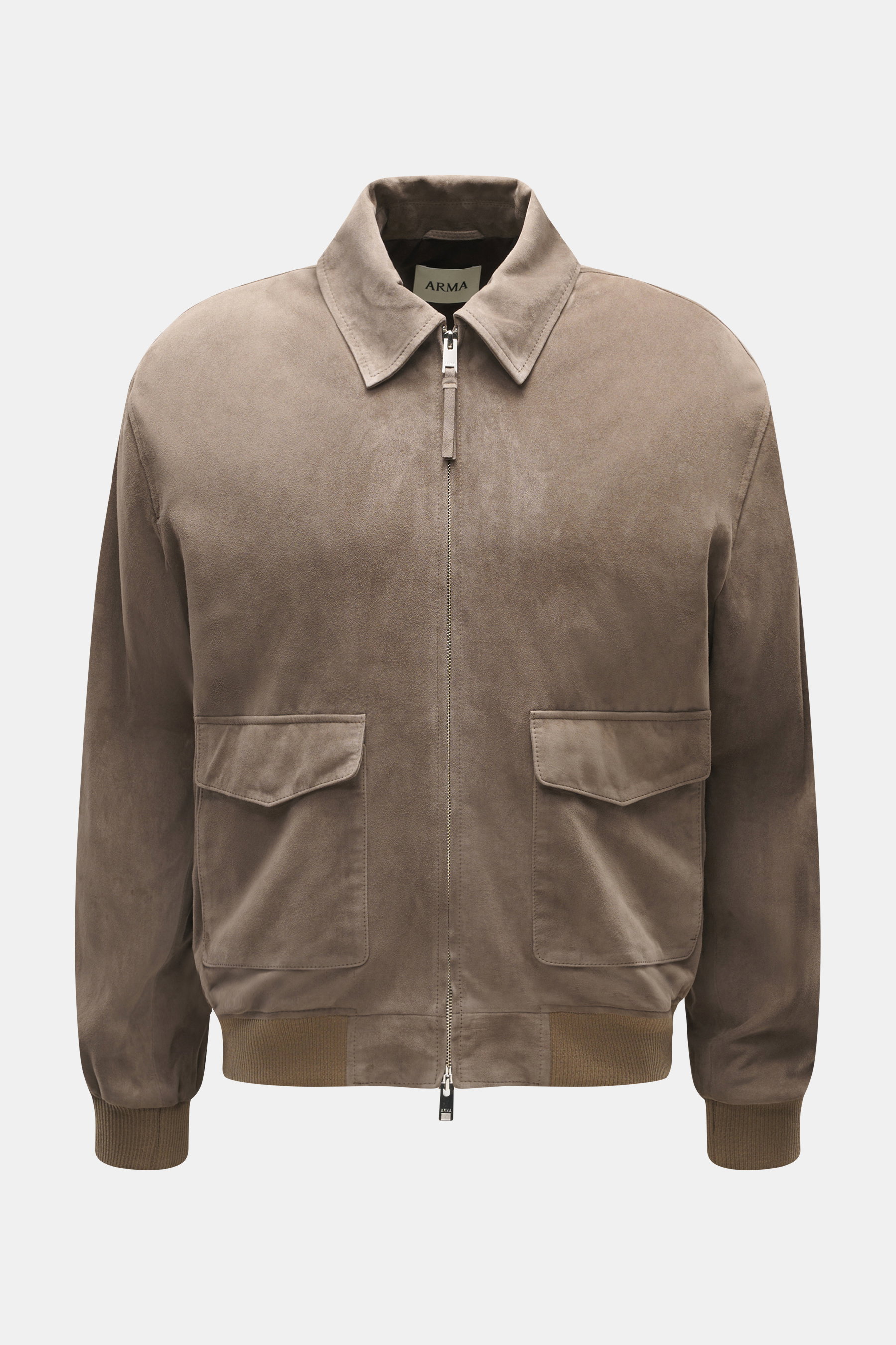 Arma Veloursleder-Blouson 'Gwenno' taupe