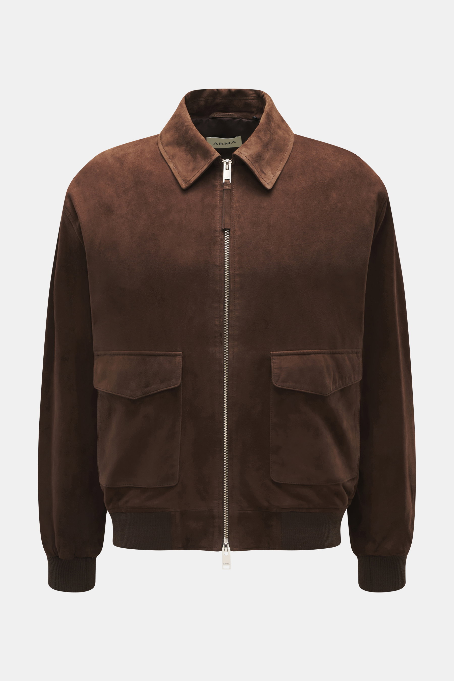 Arma Veloursleder-Blouson 'Gwenno' dunkelbraun