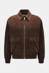 Arma Veloursleder-Blouson 'Gwenno' dunkelbraun