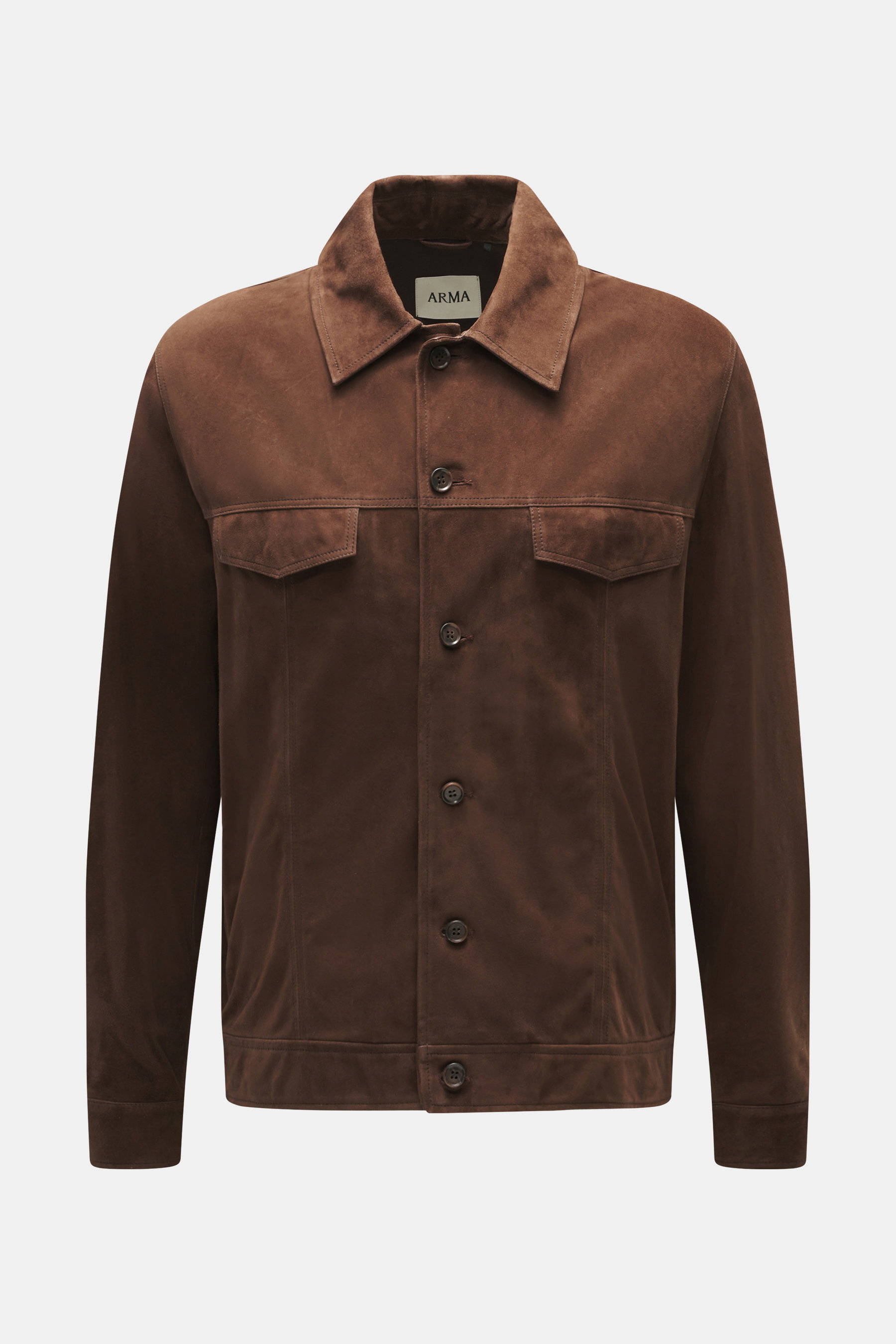 Arma Velourslederjacke 'Daniel' dunkelbraun