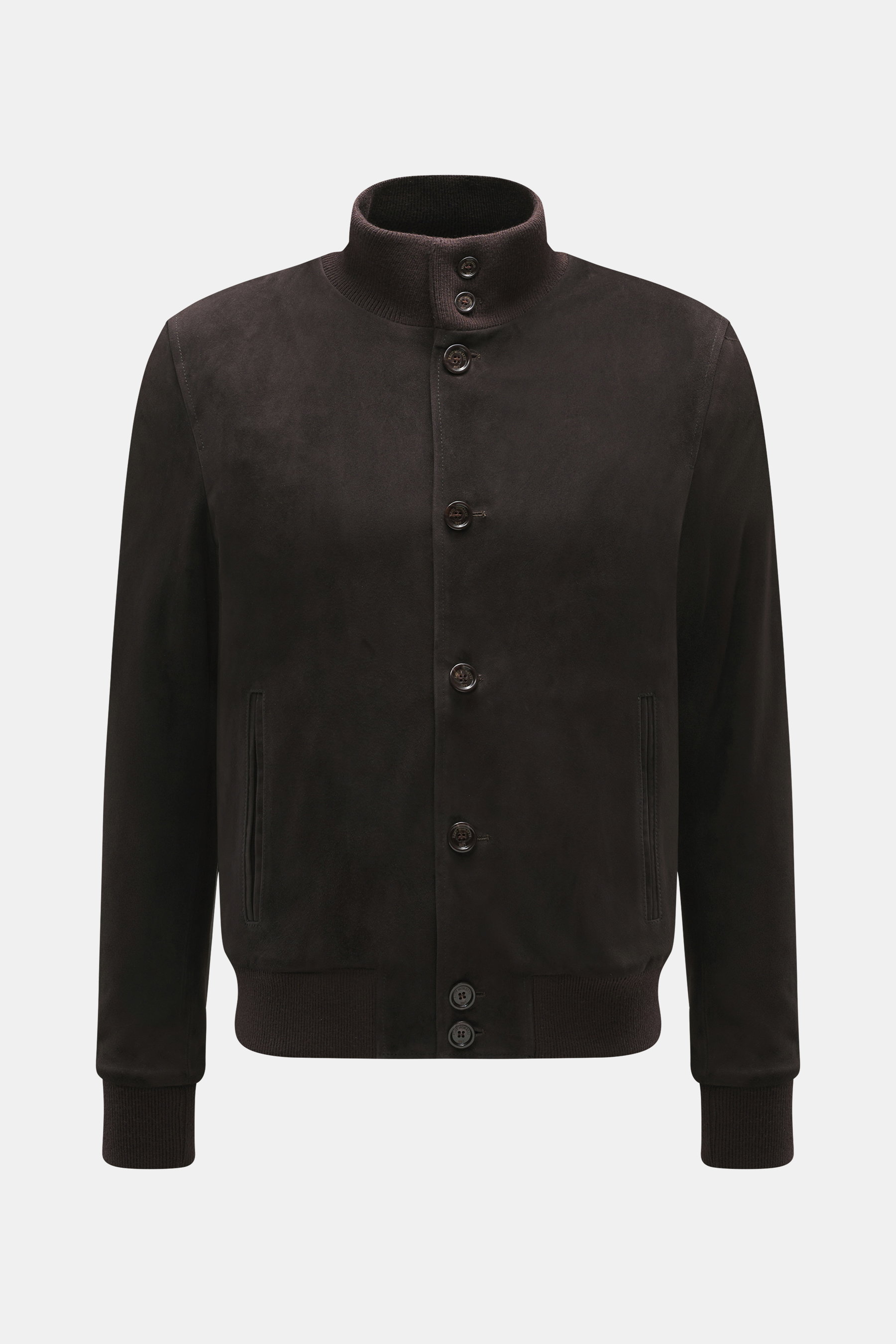 Eddy Monetti Veloursleder-Blouson dunkelbraun
