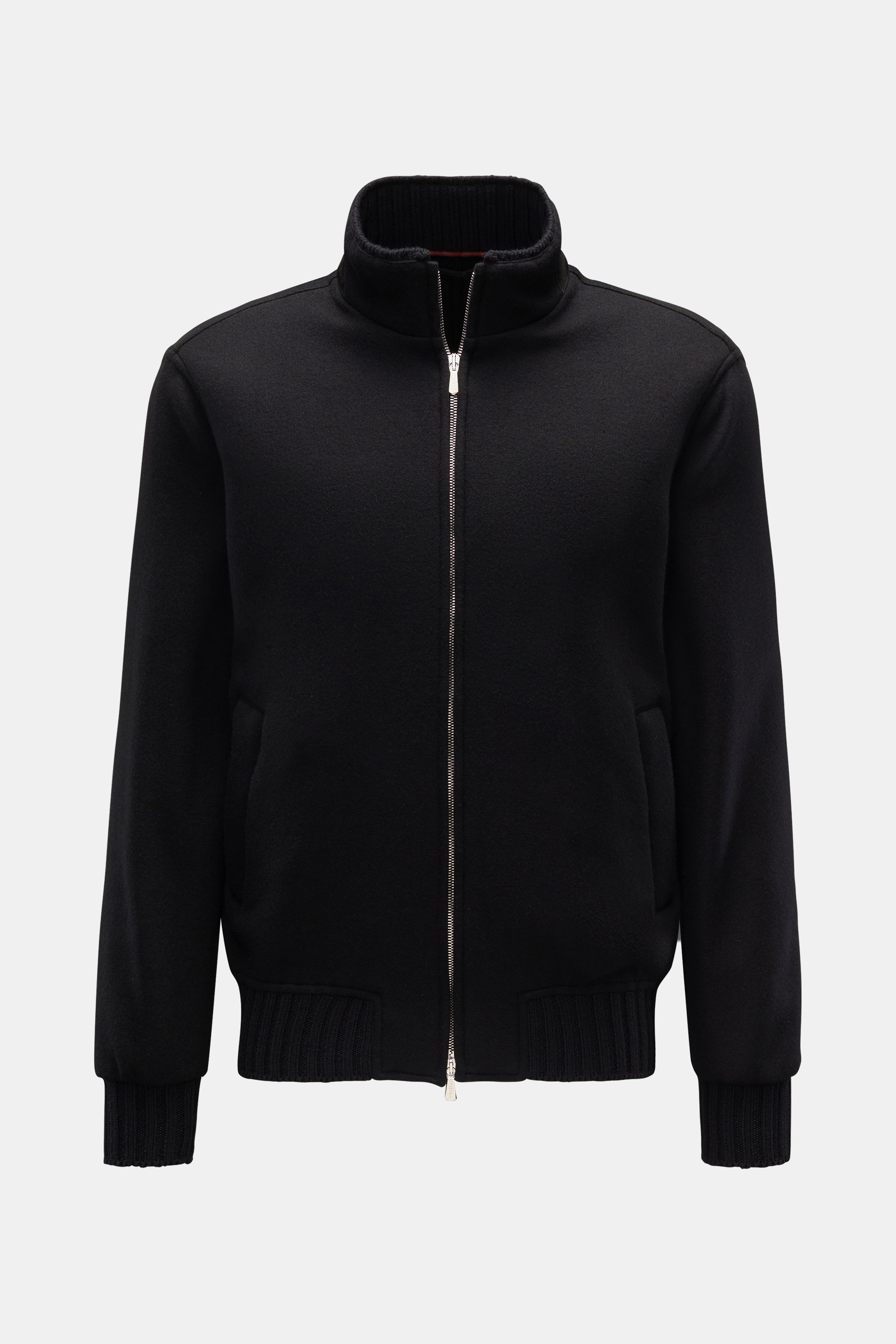 Mandelli Cashmere Strickblouson schwarz