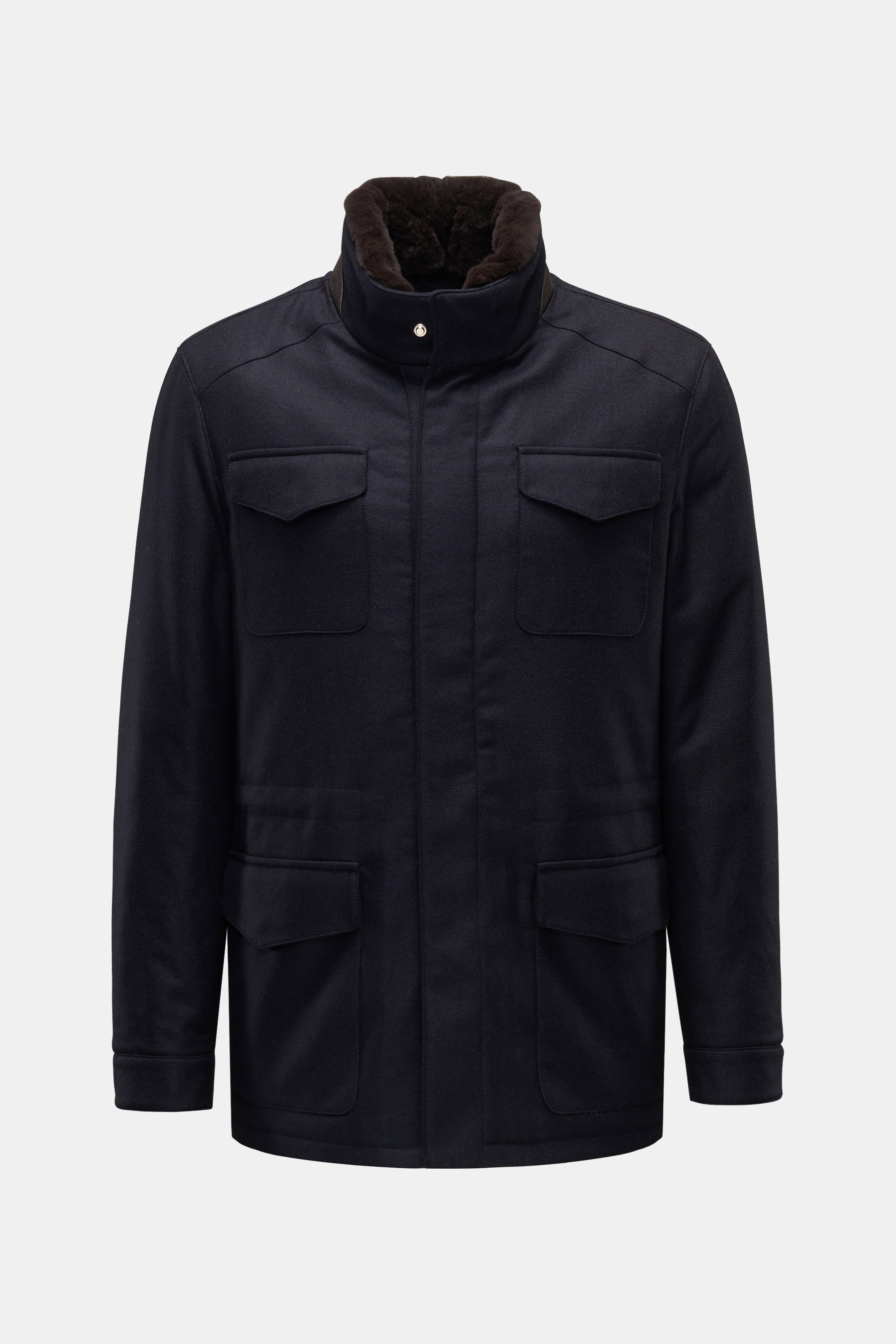 Mandelli Woll-Twill Jacke navy