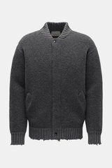 Laneus Strickblouson 'Bouclé Bomber' grau
