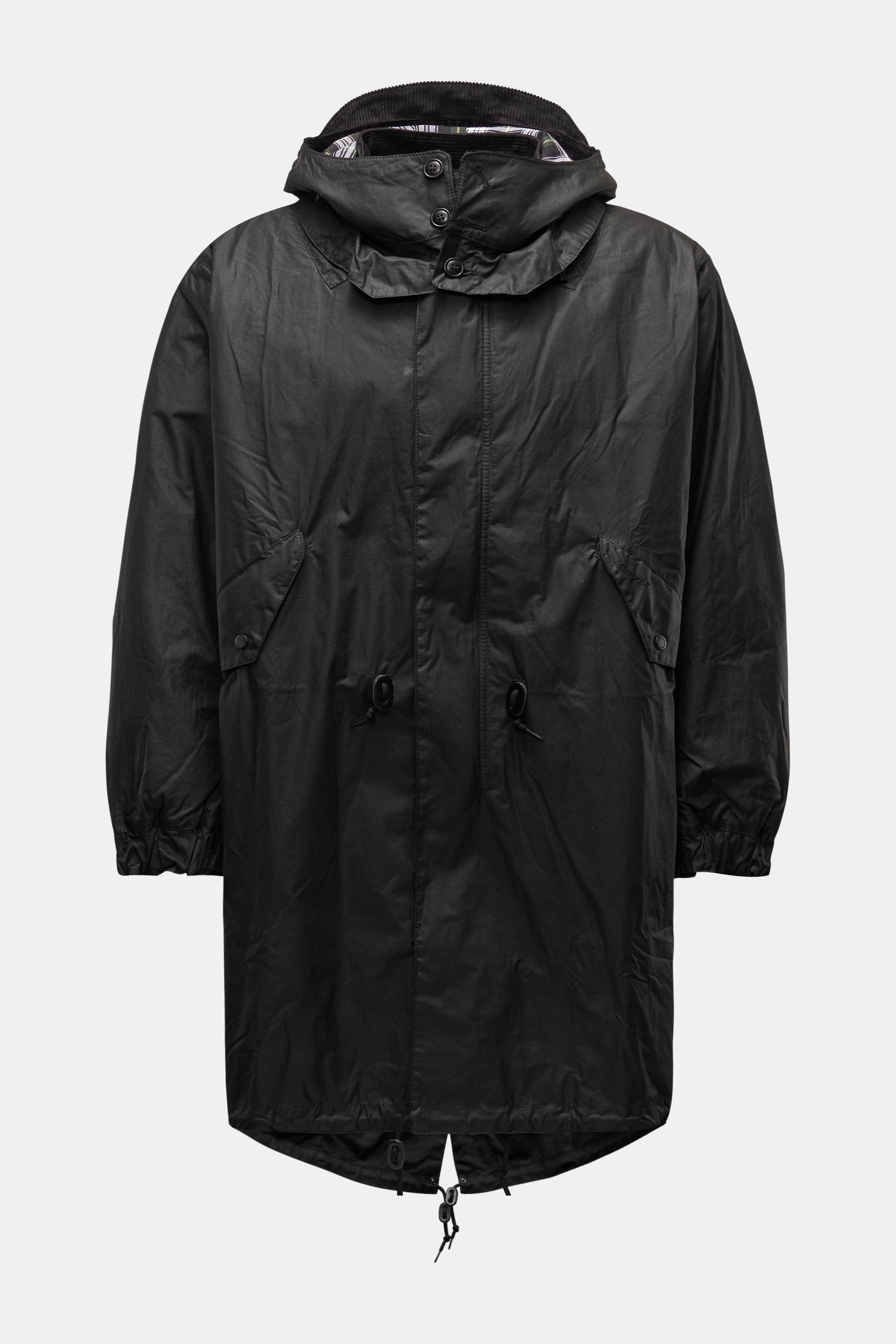 Barbour Wachsparka 'Torrent' schwarz