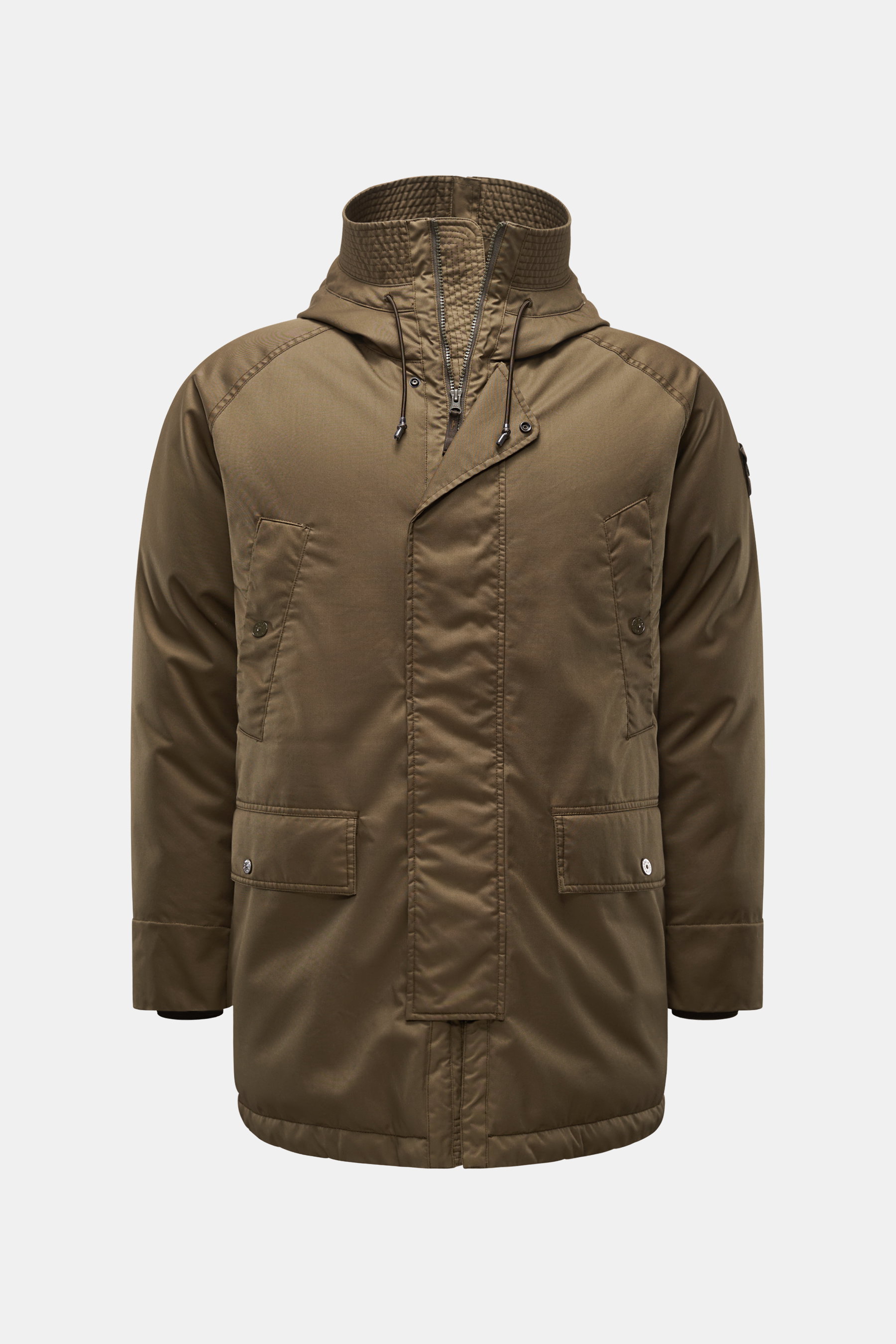 Stone Island Daunenparka 'Twill Wool Down-TC Ghost Piece' oliv
