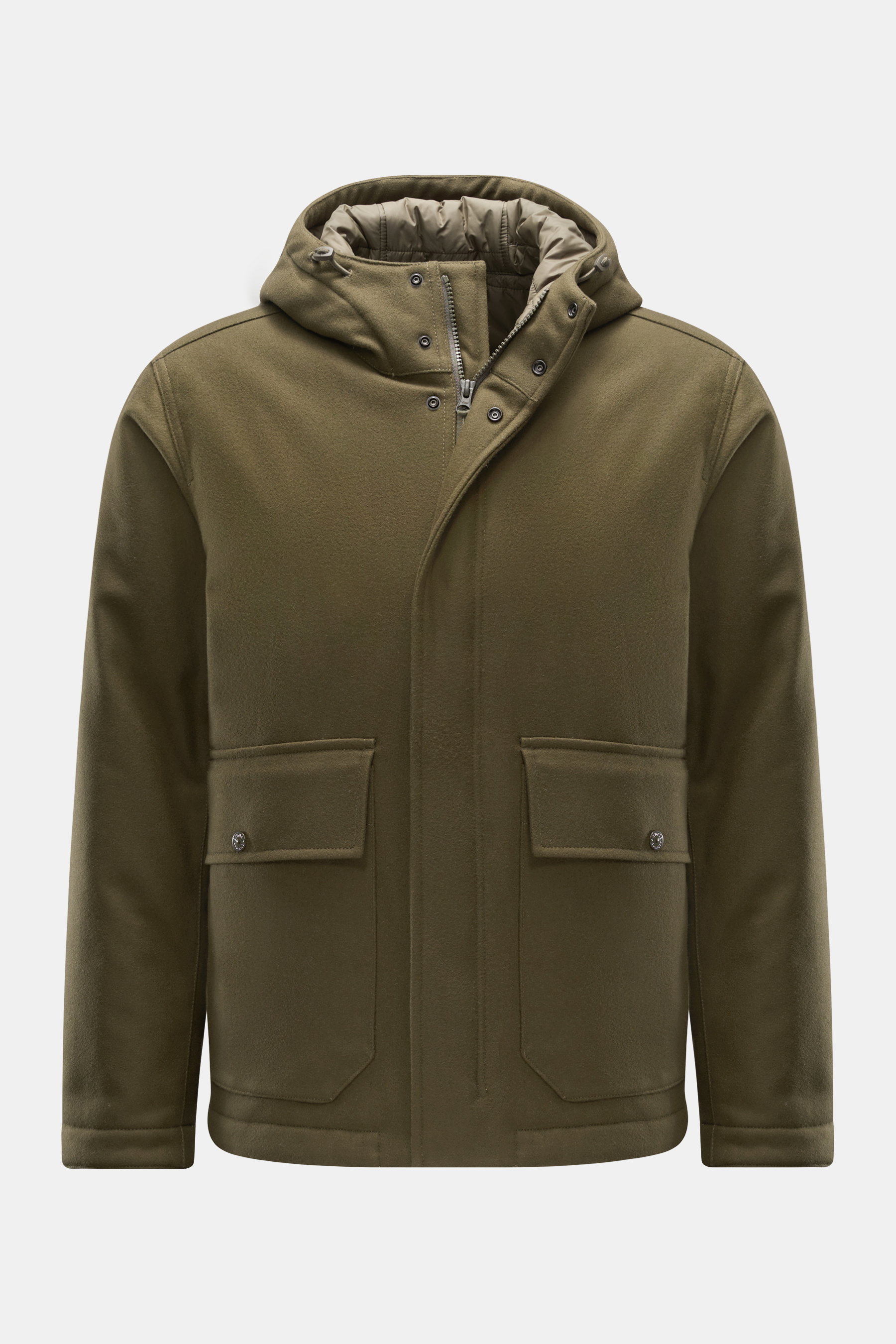 Stone Island Jacke 'Flanella Lana/Nylon Ghost Piece' oliv