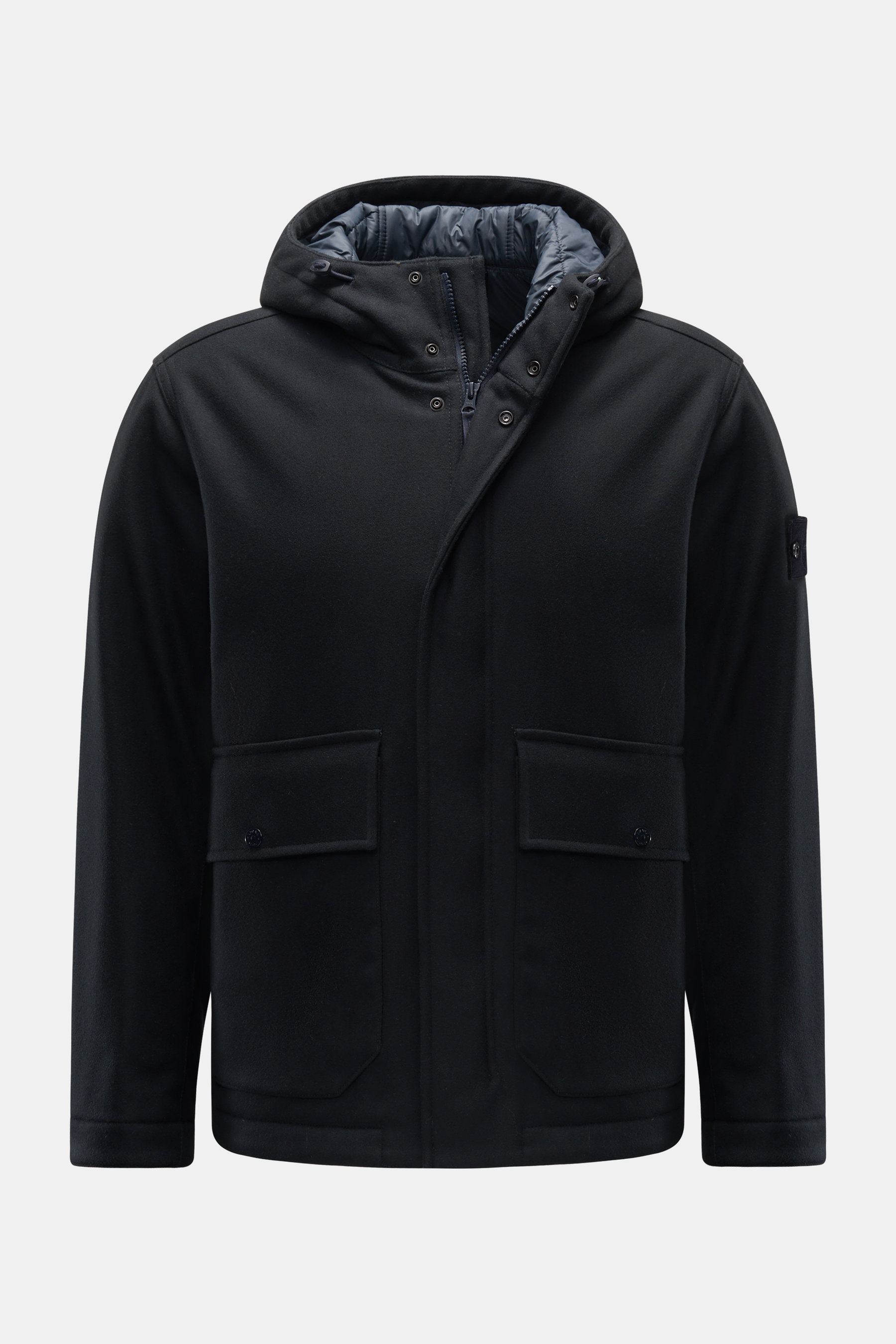 Stone Island Jacke 'Flanella Lana/Nylon Ghost Piece' dark navy