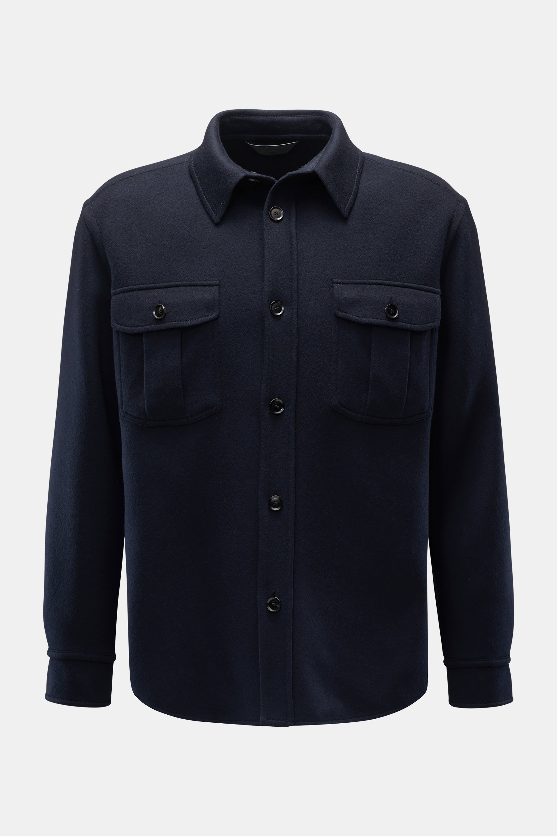Brioni Flanell-Overshirt navy