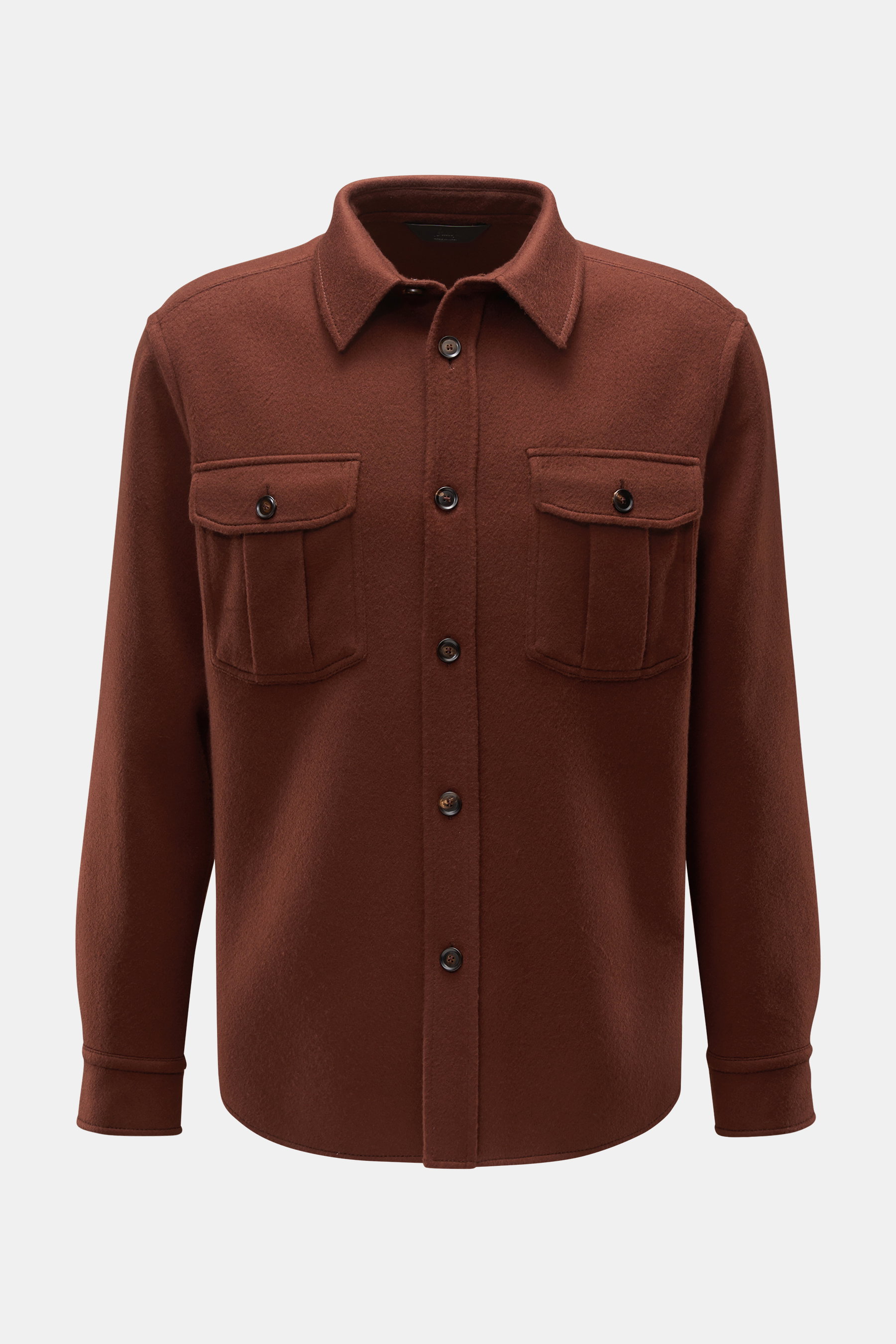 Brioni Flanell-Overshirt braun