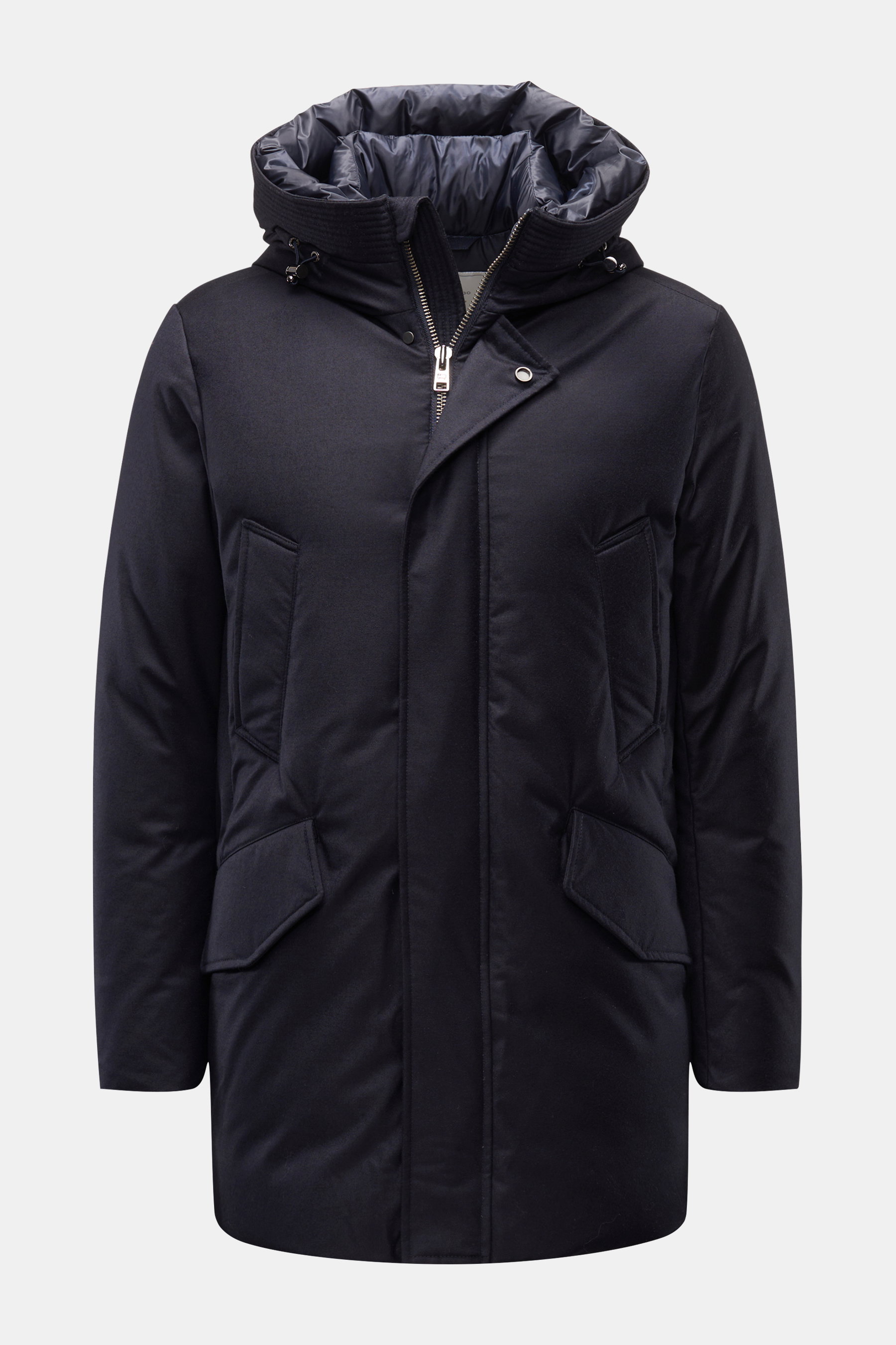 Woolrich Daunenparka 'Luxe Wool Silk' navy