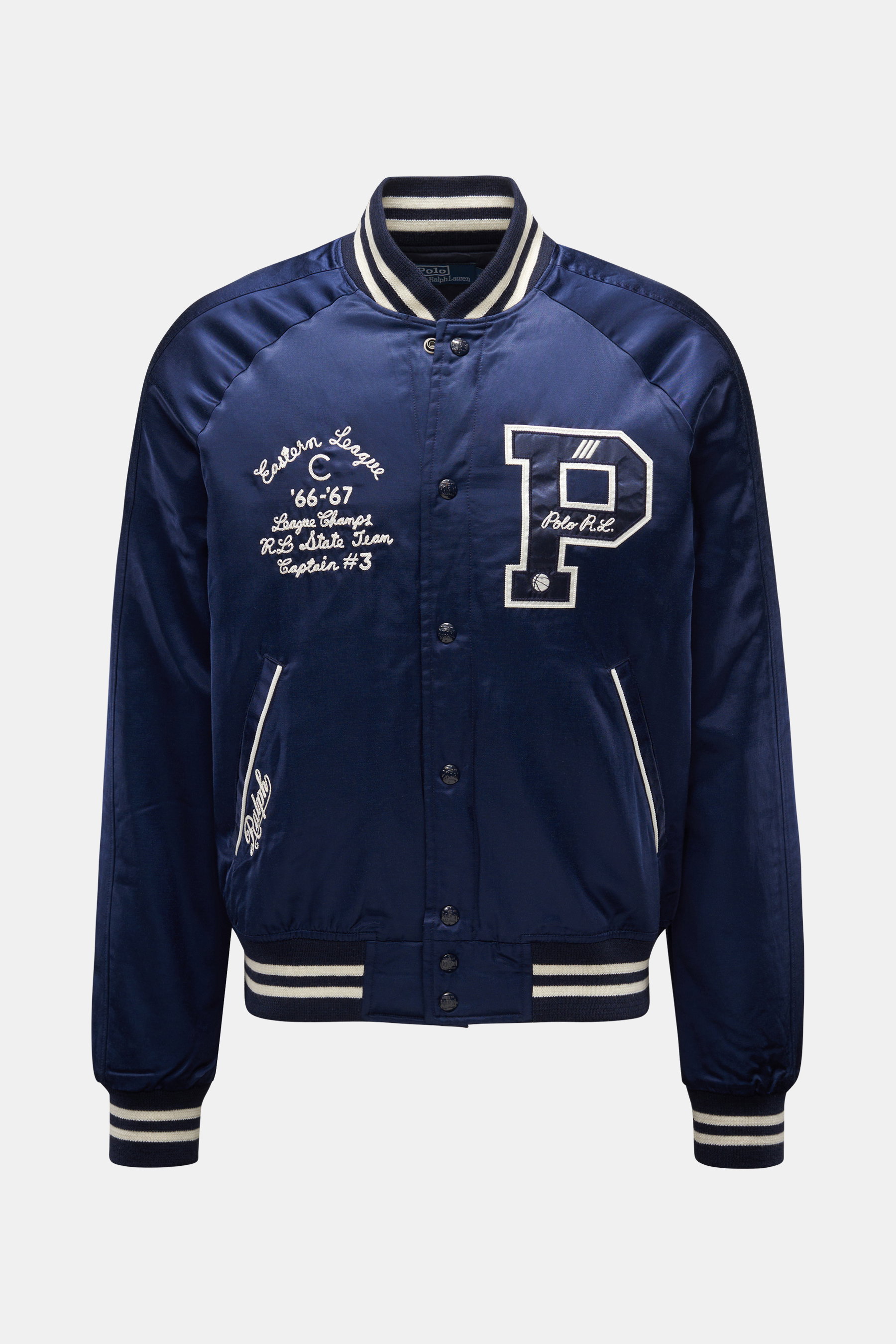 Polo Ralph Lauren Satin Blouson 'Varsity' navy