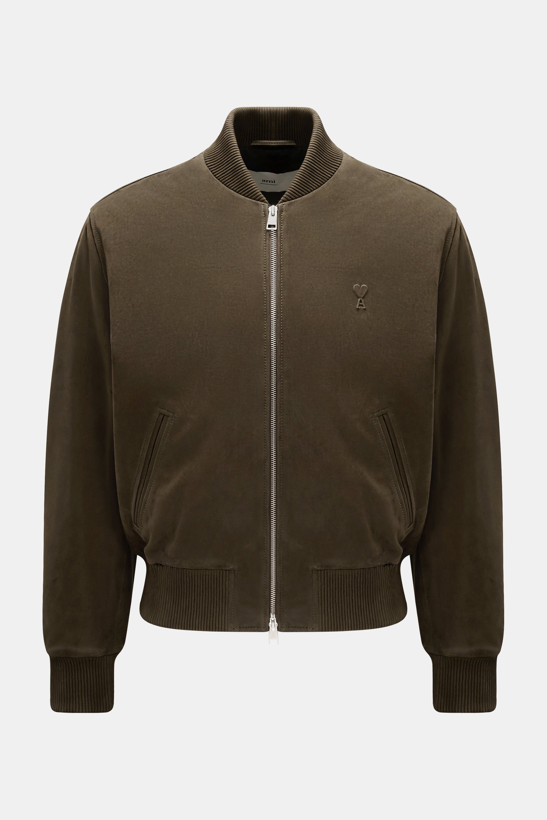Ami Paris Veloursleder-Blouson khaki