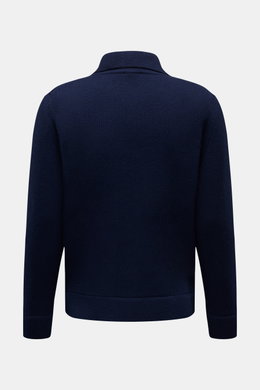 04651/ A trip in a bag Cardigan 'Boiled Blouson' navy