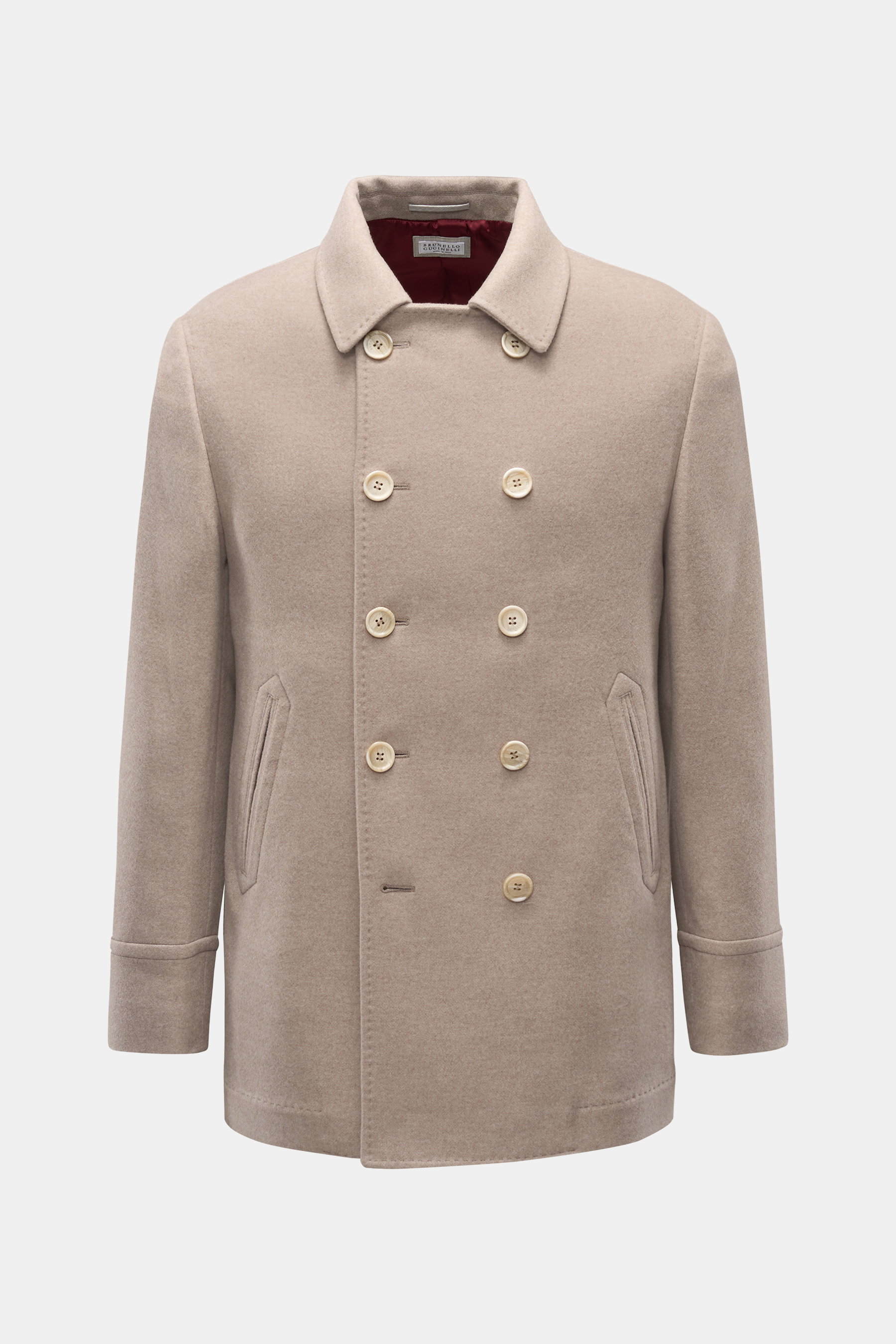 Brunello Cucinelli Cashmere Cabanjacke beige