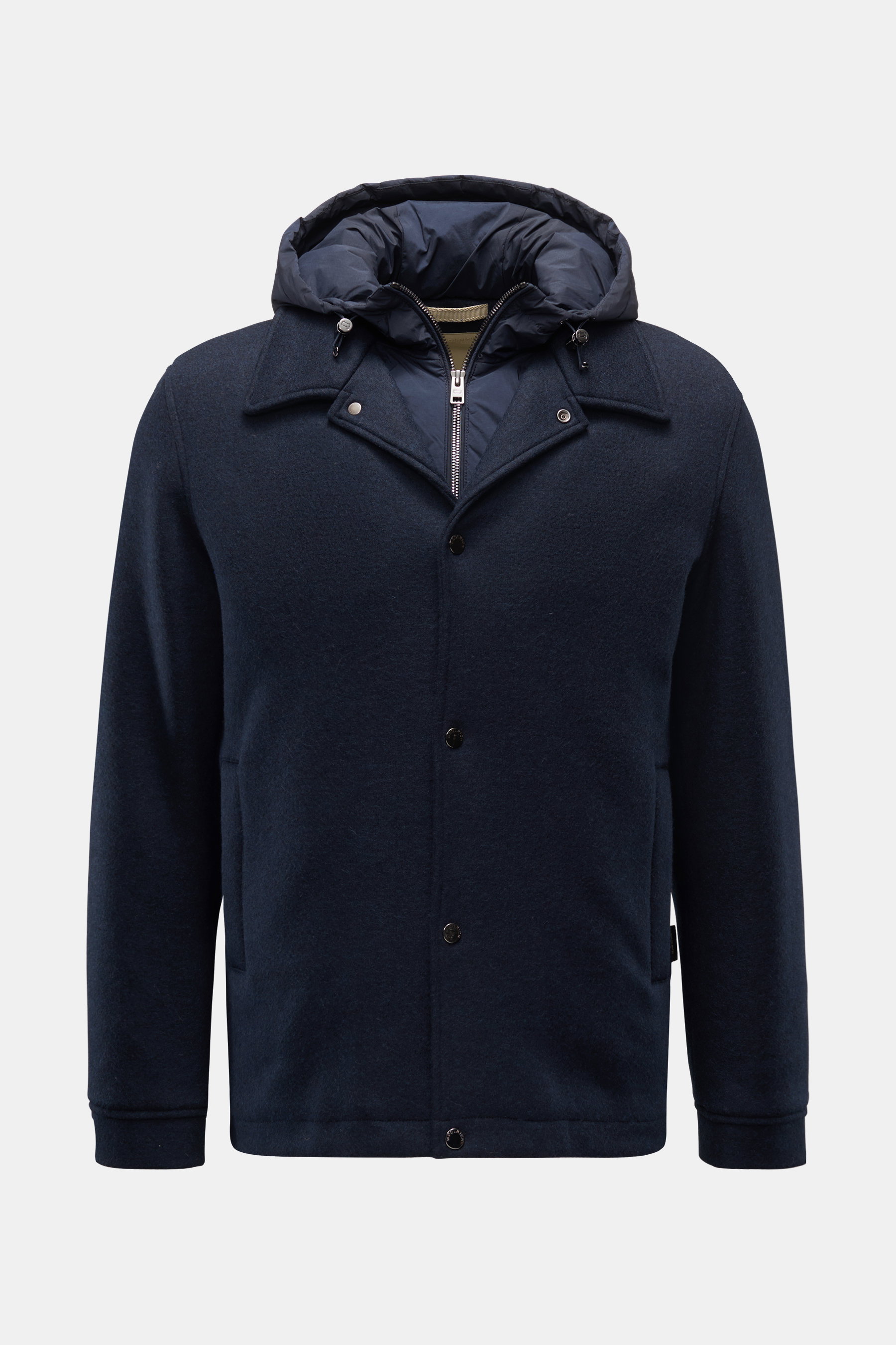 Woolrich Jacke 'Knitted Wool Shirt Jacket' navy