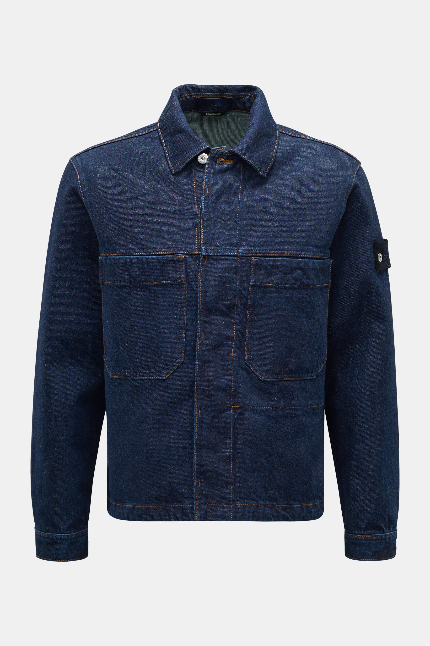 STONE ISLAND denim jacket 'Indigo Denim-Rinsed' dark blue