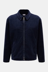 Frontansicht der navy 04651/ A trip in a bag Cordjacke aus elastischer Baumwolle mit Metall-Reißverschluss, Umlegekragen, paspelierten Fronttaschen und regular fit.