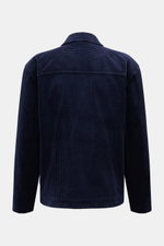 Rückansicht der 04651/ A trip in a bag Cordjacke navy aus elastischer Baumwolle mit Umlegekragen, Regular Fit und weichem Griff.