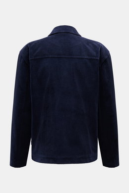 Rückansicht der 04651/ A trip in a bag Cordjacke navy aus elastischer Baumwolle mit Umlegekragen, Regular Fit und weichem Griff.
