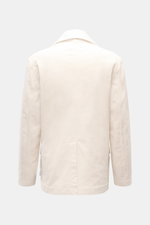 Rückansicht der 04651/ A trip in a bag Cord-Cabanjacke creme aus voluminösem Breitcord mit Rückenmittelschlitz, Slim Fit und breitem Reverskragen.